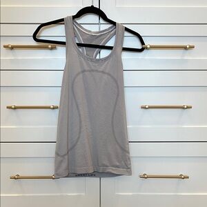 Lululemon Athletica Black and White Striped Tank Top